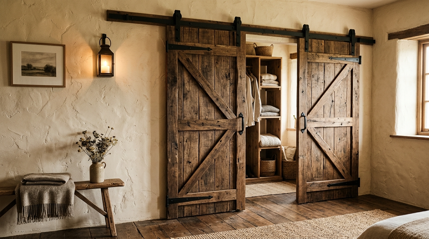 Use mirrored doors to expand light